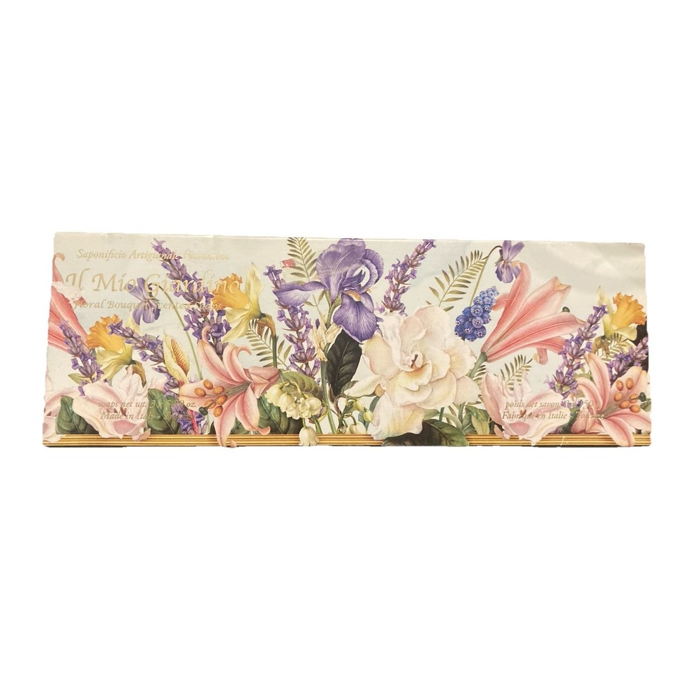 Saponificio Artigianale Fiorentino Floral Bouquet Scented Soaps 3 pack NEW